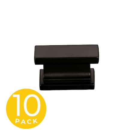 Sapphire Hexa Series 1-1/2 in. Modern Black Cabinet Hardware Knob 10-Pack SP-2891-51-BK-10
